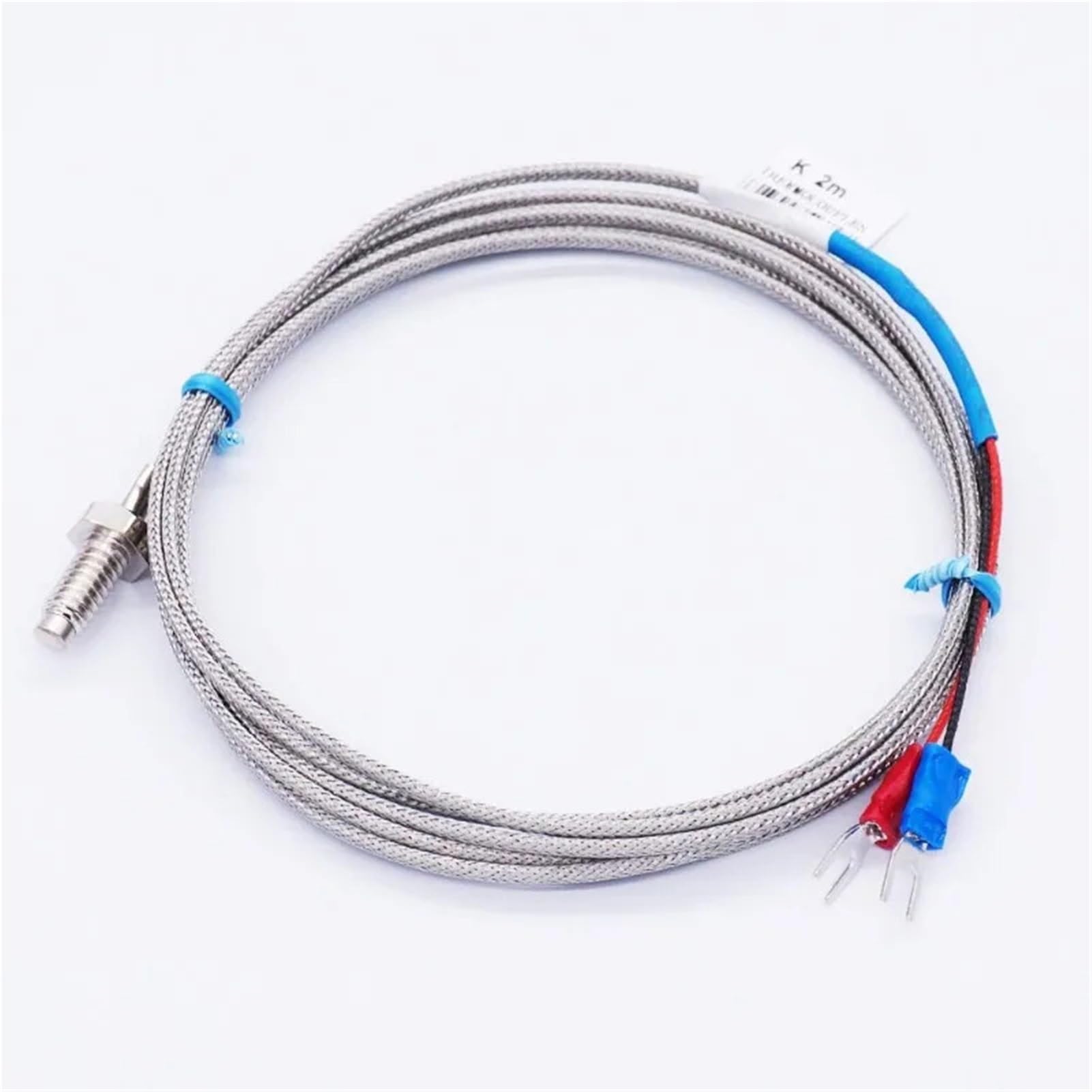 Sensor de temperatura de sonda de tornillo NPT1/10.2 cm, tipo K, cable termopar, rango de temperatura: 0-600 °C (9 m)