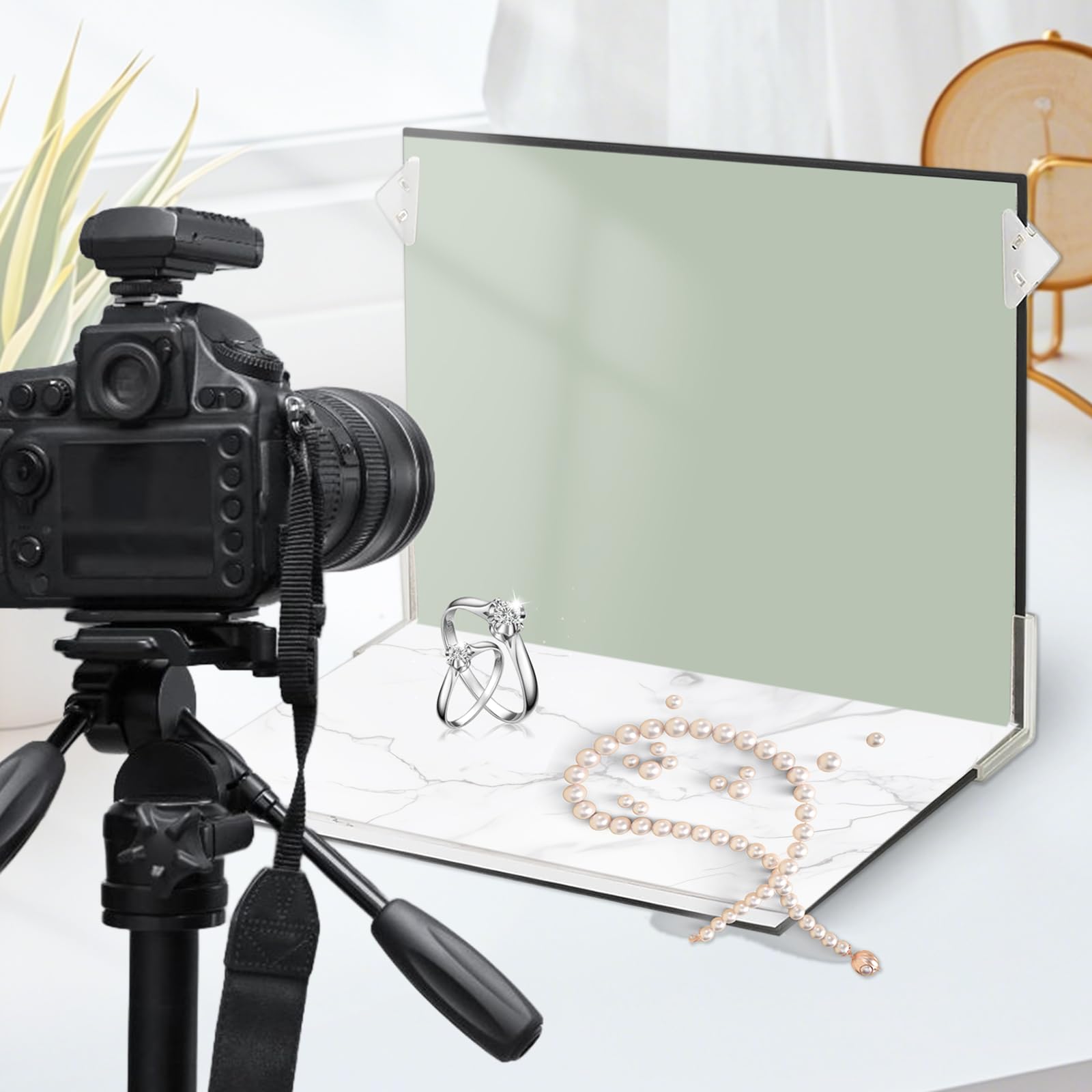 Kit Di Fondali Fotografici, 42x29cm Fotografici Da Scrivania Con 10 Sfondi Pieghevoli Bifacciali Carta Da Parati Per Studi Oggetti Di Scena Gioielli Cosmetici Tavoli Servizi