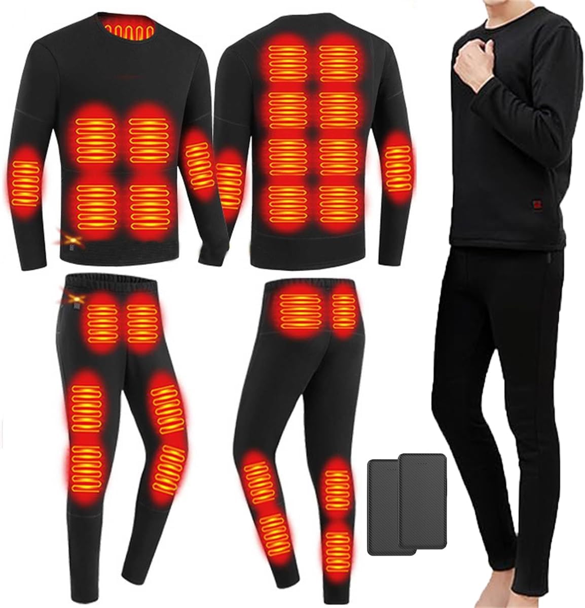 MyNvy USB Charging 28 Zone Heated Underwear with Rechargeable Battery 3