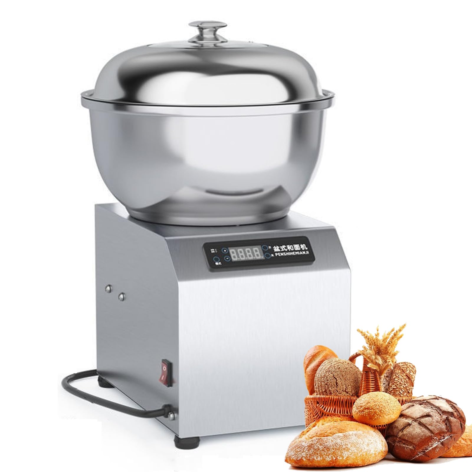 Mélangeur de farine 8kg pour pétrissage double rotation et pâte à pain