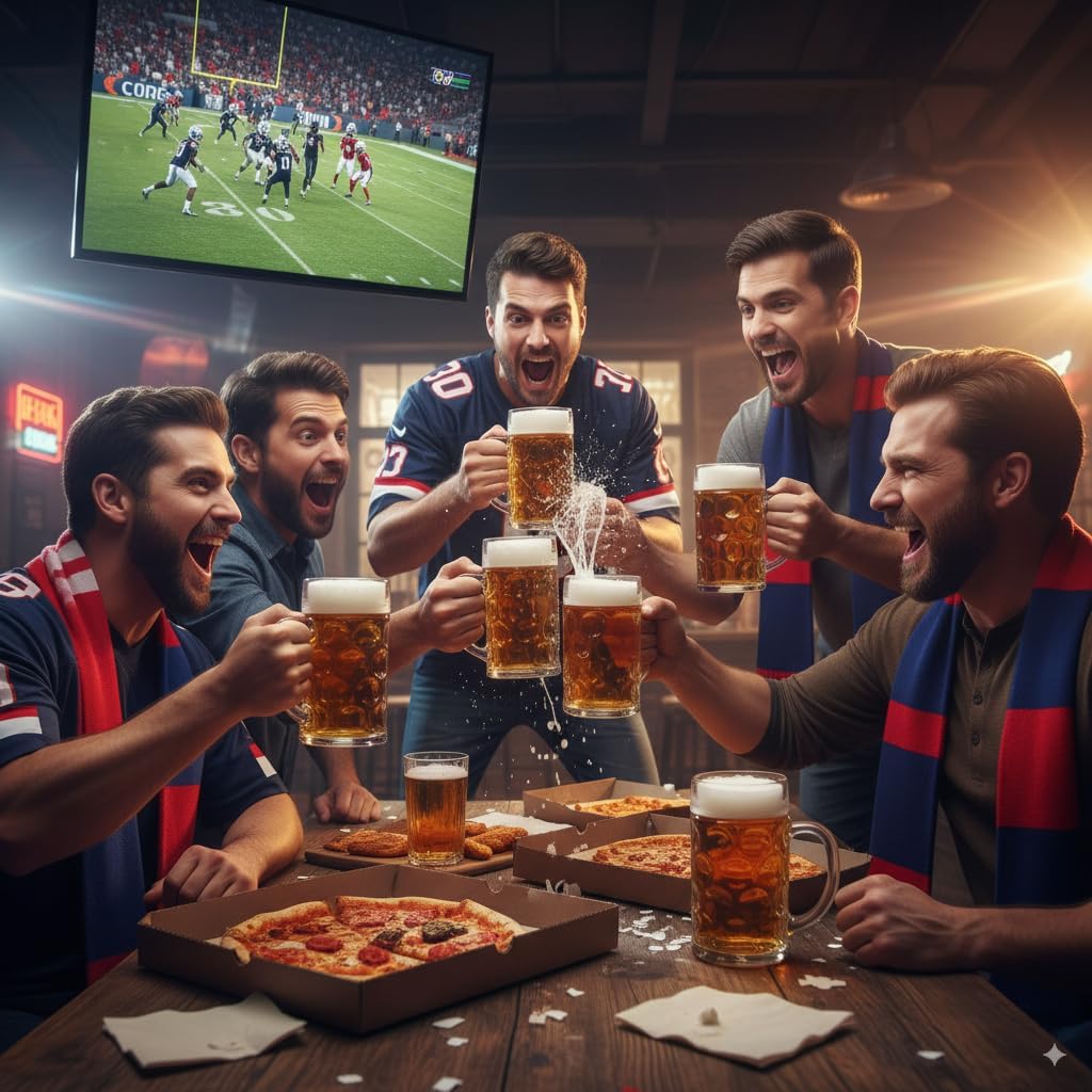 Beer Glass Set of 6, 21 oz Large Clear Glass Cups for Beer, Cocktails, Soda and Juice, Classic Drinking Glassware for Home, Bar and Parties