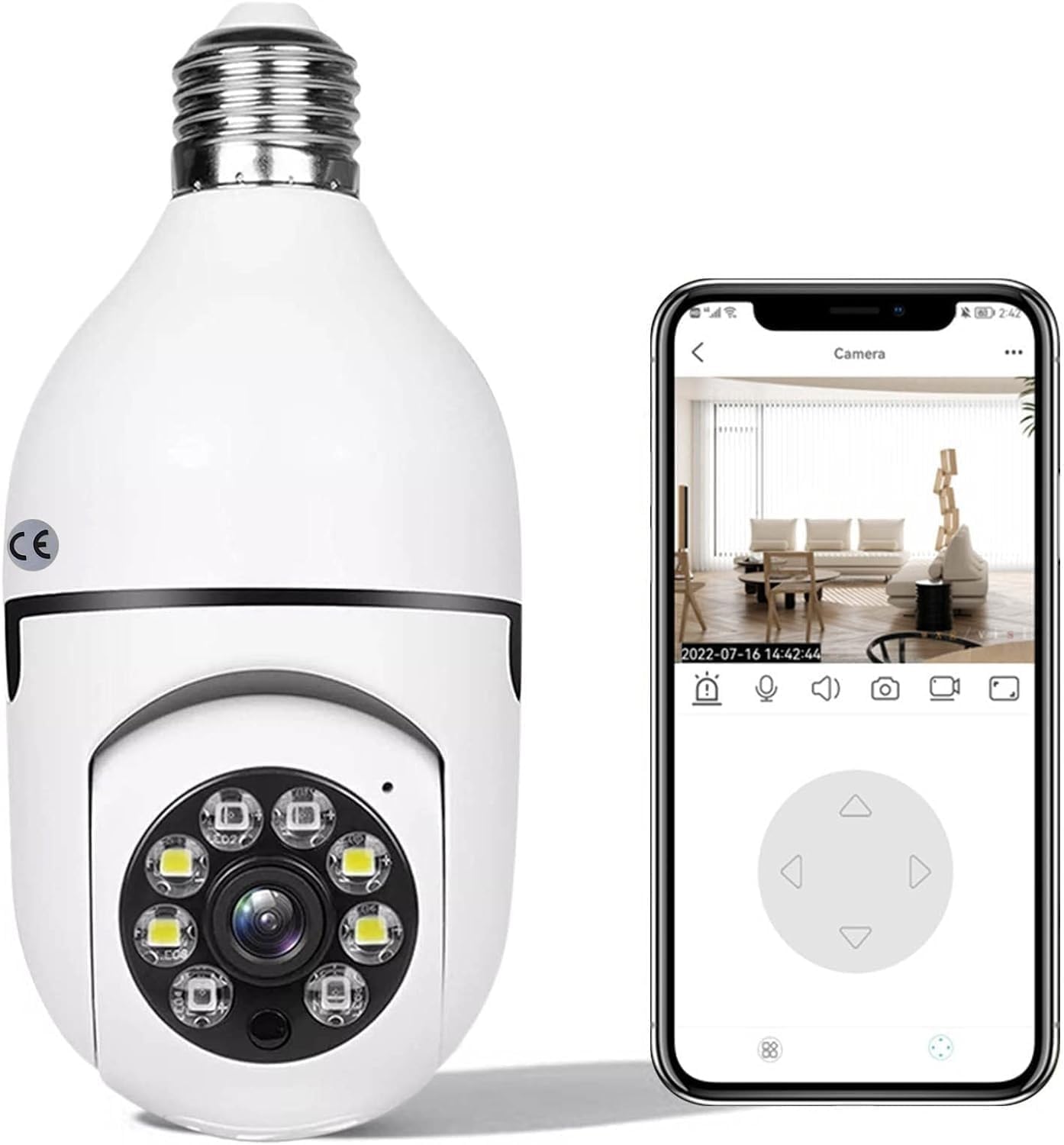 Wireless Security Camera with Spotlight, Night Vision, 2-Way Audio, 2.4GHz WiFi Cameras for Home Security, Color Night Vision, Motion Detection, 2-Way Audio, Audible