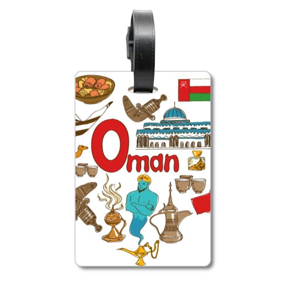 Étiquette d'identification pour valise Oman en forme de cœur