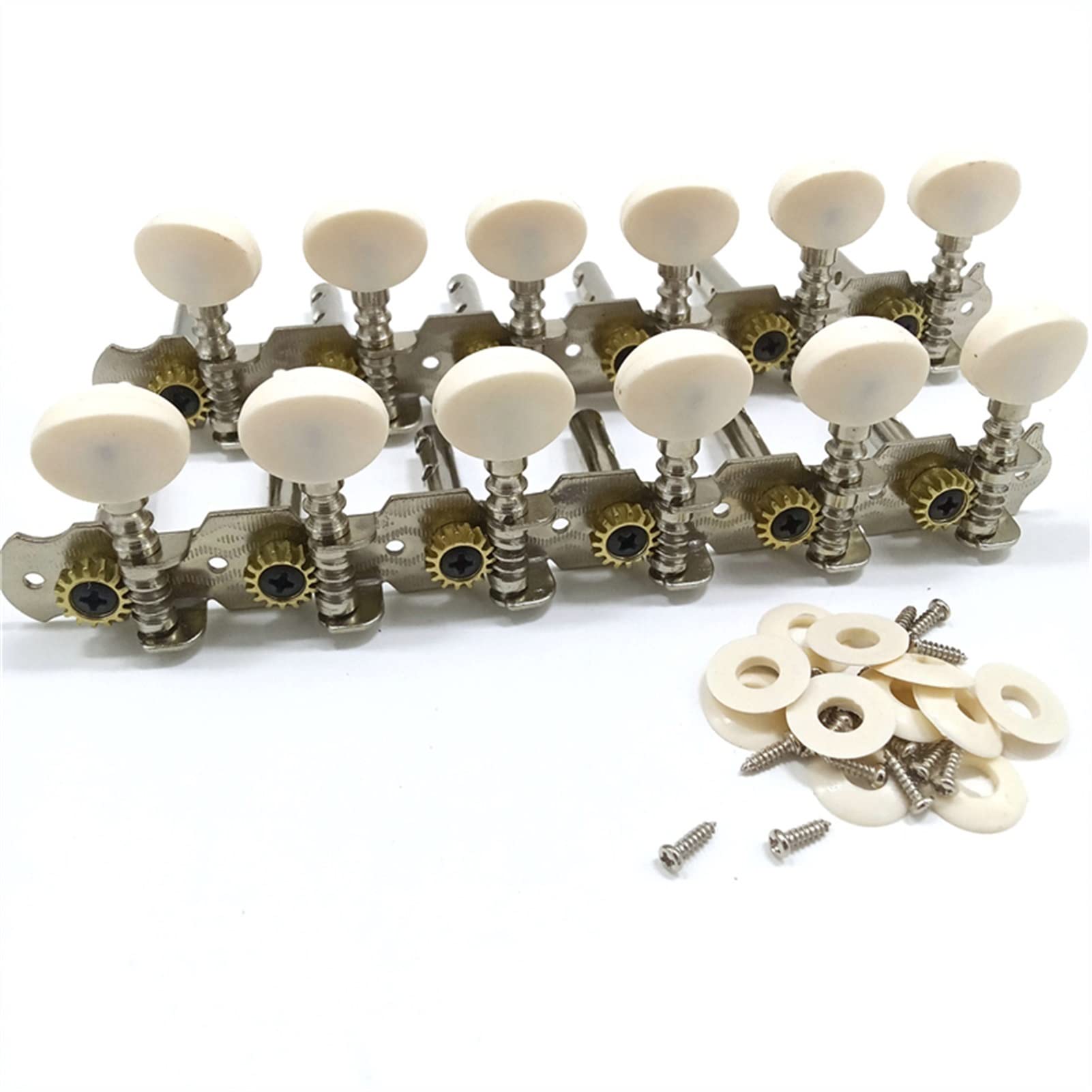 Pioli Chitarra Corde Ricambio 6R6L Chrome 12 Corde Chitarra Acustica Tuning Pioli Chiavi Teste Meccaniche Accordatori per Corde Parti di Chitarra
