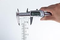 Vista 2 de Tubo de Repuesto de Vidrio para Pluviómetro de Capacidad de 5", Diseño de Borde, Ideal para Jardín al Aire Libre, Hogar (Paquete de 2)