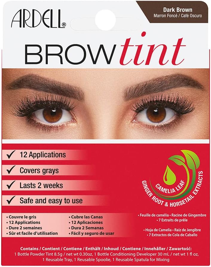 at Home Eyebrow Tint Kit, Medium Brown, Semi-Permanent, Vegan Friendly (Pack of 1)