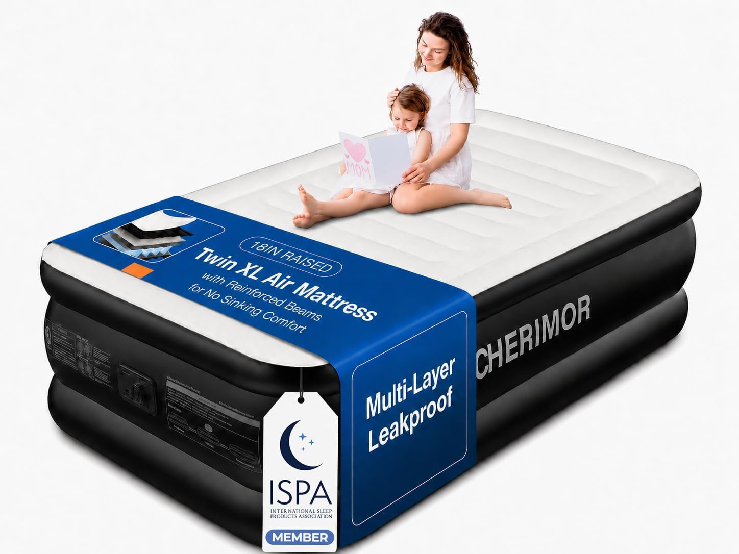Photo 1 of CHERIMOR Twin XL Air Mattress with Built in Pump, Upgraded 80" Extra Long