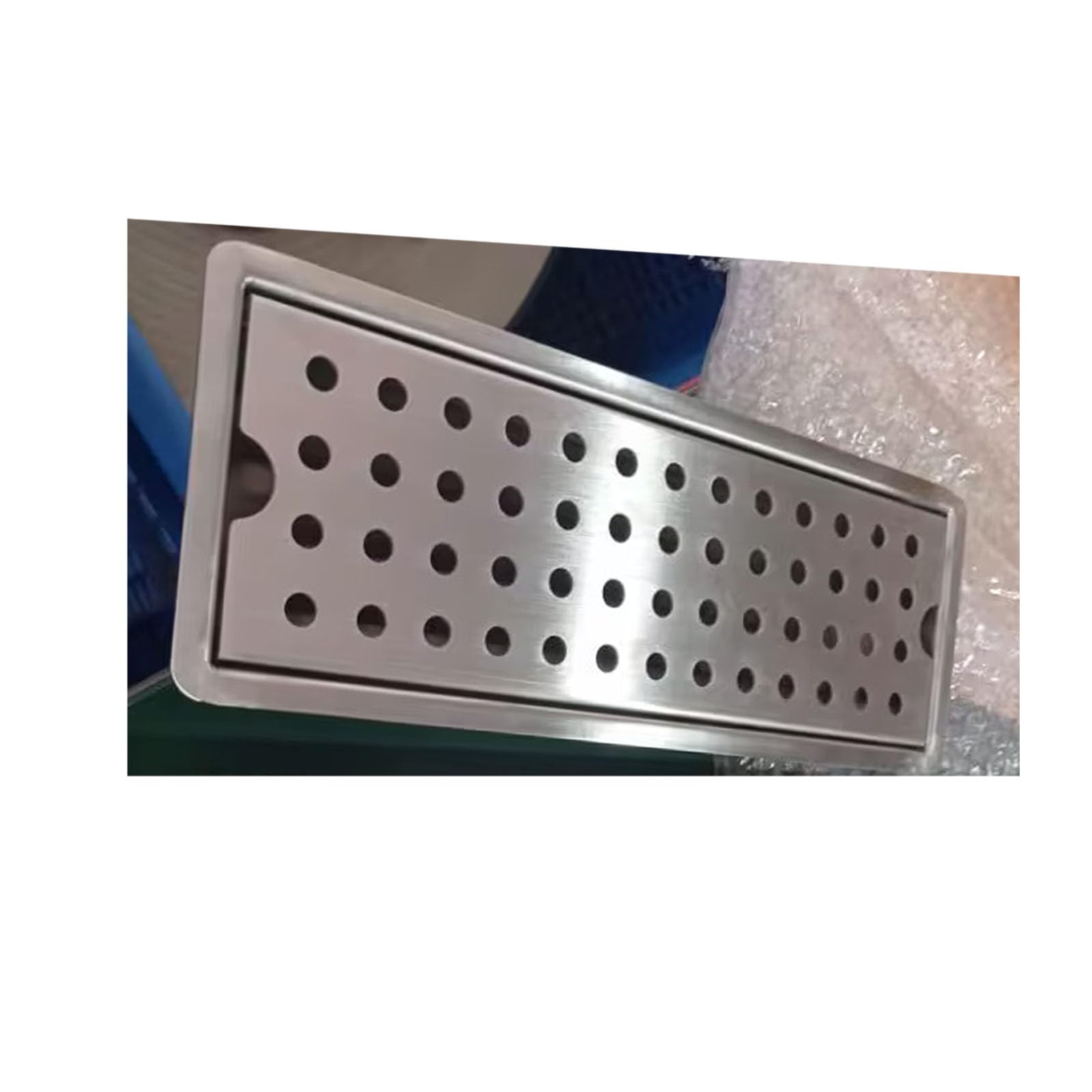 inless Stalowa taca ociekowa do piwa – 28 x 10 cm x 2,5 cm, przenośne akcesorium barowe, konstrukcja zapobiegająca kapaniu do domowych barów, pubów, liczników i reurantów