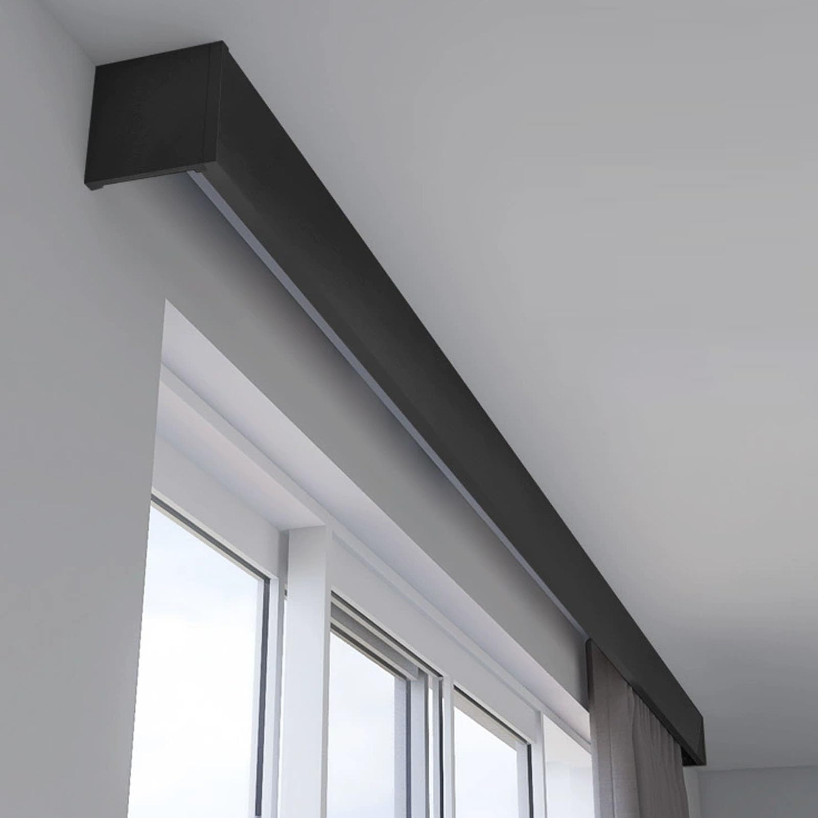 Caisson de rideau en aluminium haut de gamme pour cantonnière élégante de plafond