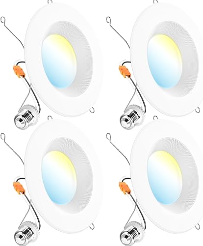 Miniatura 11 de Sunco Retrofit - Iluminación LED empotrada de 6 pulgadas, luces downlight empotradas para techo, moldura tipo deflector, 965 LM, 13W