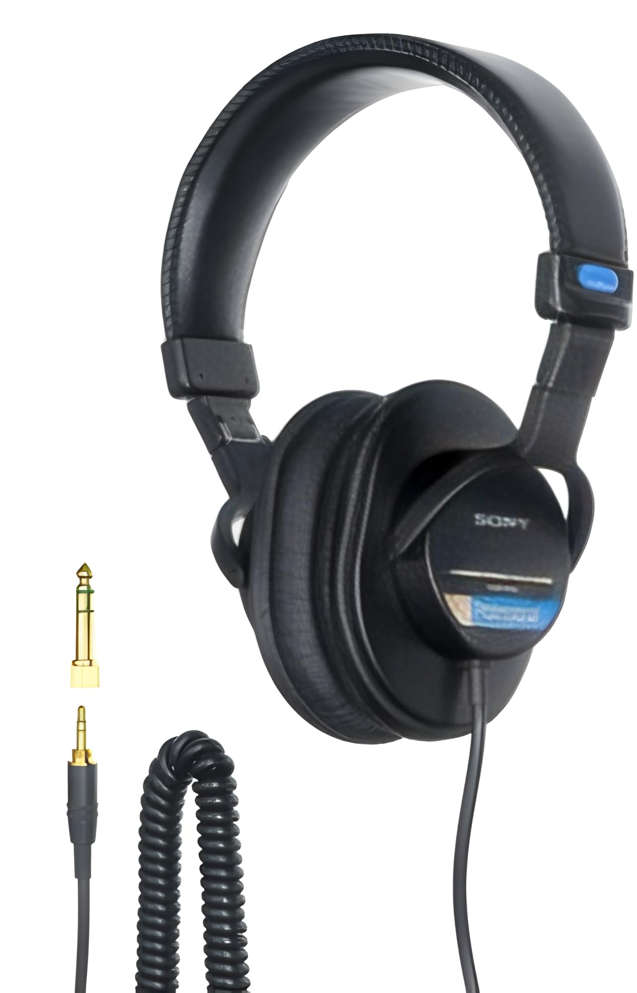 Sony MDR-7506 Cuffie monitor da studio chiuse, con filo, da 10 Hz a 20 kHz, adatte per la registrazione e il mixaggio in studio, 63 Ohm, design leggero e pieghevole (227 g), custodia inclusa, Nero