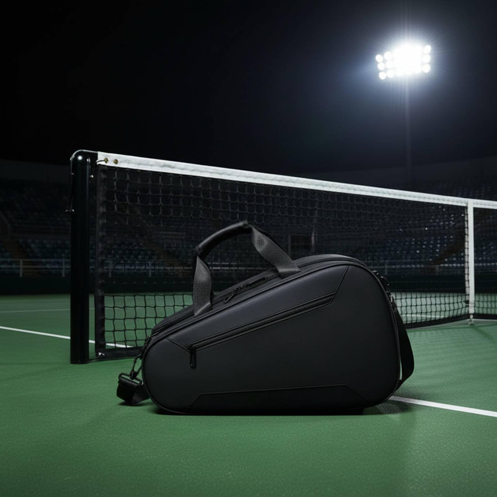 perfk Portacañas Deporte Bolsa para Raquetas Tenis Pádel Bádminton Mochila de Hombro y Mano con Superficie Hidrorrepelente Adecuado para Entrenamiento Partidos Viajes Diarios