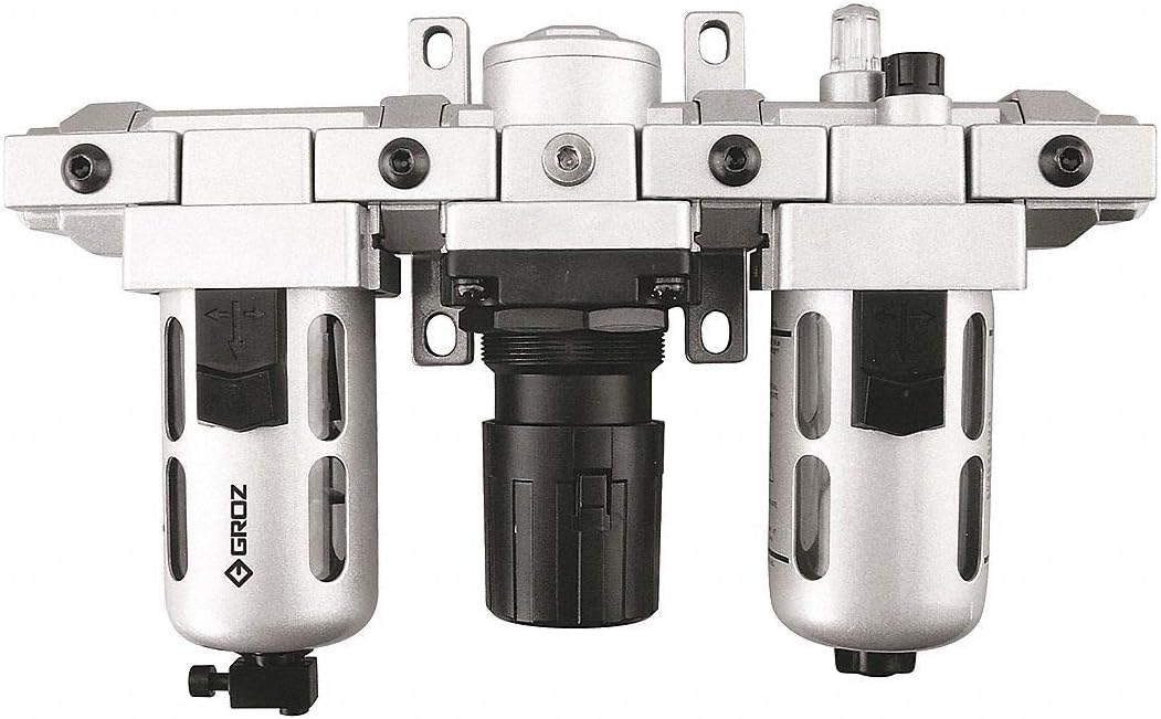GROZ Filter/Regulator/Lubricator 1/2 in NPT, 106 cfm, 145