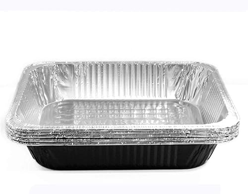 Miniatura 22 de Tiger Chef Bandejas Desechables de Papel de Aluminio Rosa de Tamaño Medio para Mesa de Vapor para Hornear, 12.75in x 10.38in x 2.5in de Profundidad,