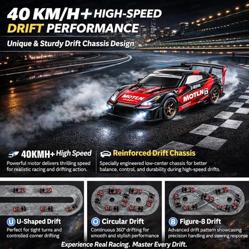 Image of TheLittleOnes 4x4 Rc Drifting Car - Rc Drift Cars High Speed Remote Control Drift Car 2.4GHz Remote Control Drift Stunt Off Road Cars 360 Rotation Toys For Kids & Adults Boys & Girls [Pro TurboDrift]