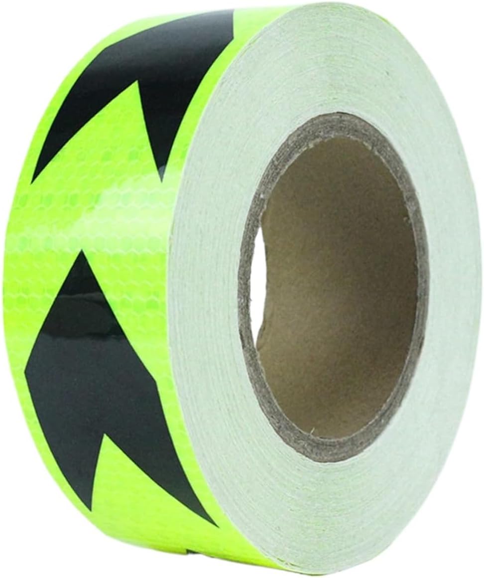 Caution Tape, 2 Inch X 147 Feet Heavy Duty Hazard Caution Warning Safety Adhesive Tape,Warning Tape Reflector Safety Tape for Vehicles Cars Trailers ​Bikes Helmets