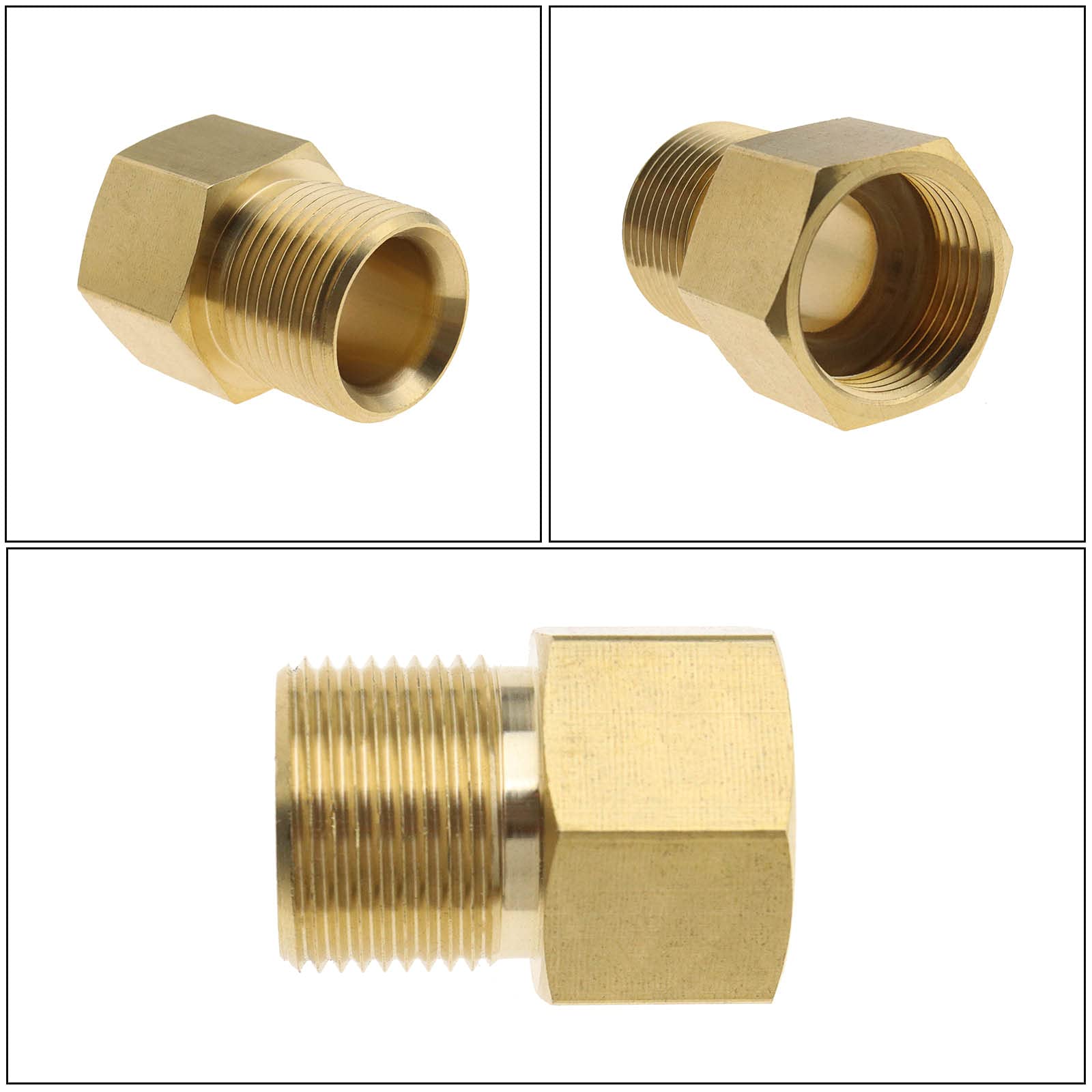 Raccordement Tuyau Karcher Raccord Nettoyeur Haute Pression Fai Top M22 14mm Mâle Vers 15mm Femelle - Laiton 4500PSI Adaptateur M22 14mm 15mm Raccordement Tuyau Karcher Raccord Nettoyeur Haute Pression Fai Top M22 14mm Mâle Vers 15mm Femelle - Laiton 4500PSI Adaptateur M22 14mm 15mm
