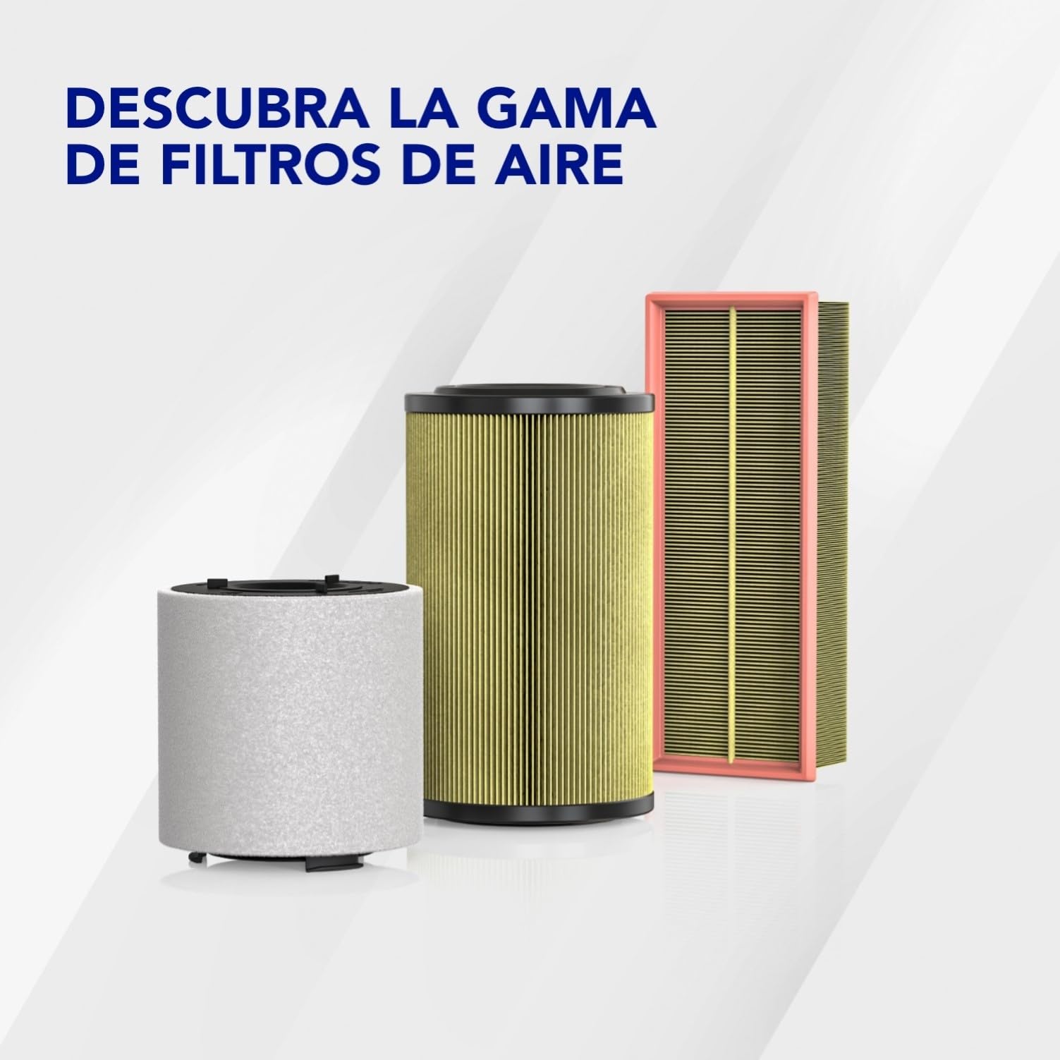 UFI Filters, Filtro de Aire Multitube 27.TUB.01 | Estructura de Doble Tubo para Mayor Eficiencia y Rendimiento, Apto para Coches, Adecuado para Modelos Fiat 500 y Fiat 500C