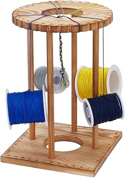FINGERINSPIRE Kumihimo Marudai Disk Kit 32 Slot Wooden Kumihimo Braiding Disk Set Desktop Kumihimo Bracelet Knitting Disk DIY Braiding Disk Burlywood Wood Beading Cord Disc Tool for Bracelet Making