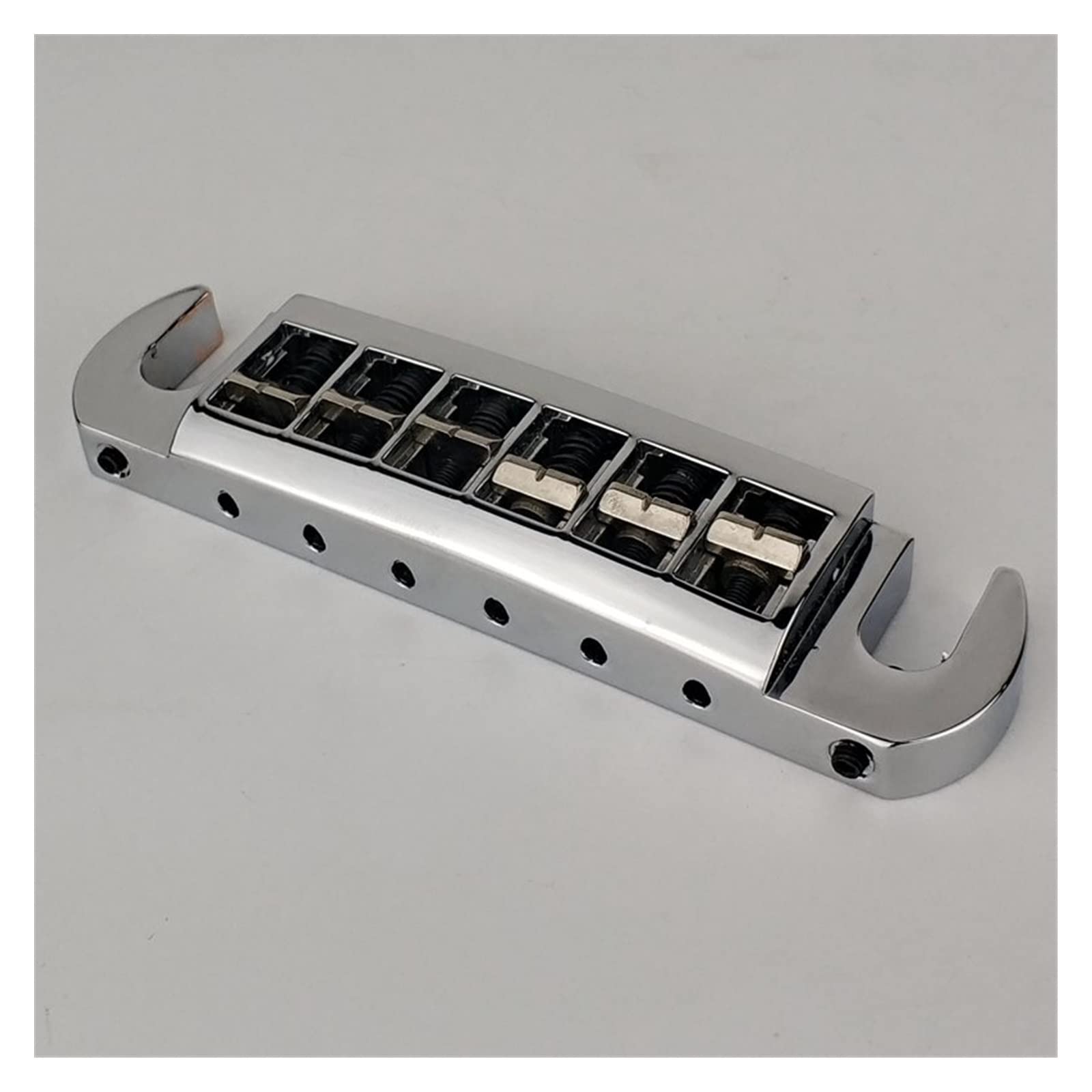 Tailpiece Bridge For LP Electric Guitar Chrome Silver Adjustable Wraparound Electric Guitar Bridge Set