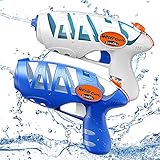 Ucradle 2 Pack Pistola Agua, Pistola Juguetes Agua Pistola Piscina Blaster de Agua Diversión Acuática Verano Juguetes de Agua Juego, Jardín, Playa, Piscina Al Aire Libre,niño, Adulto