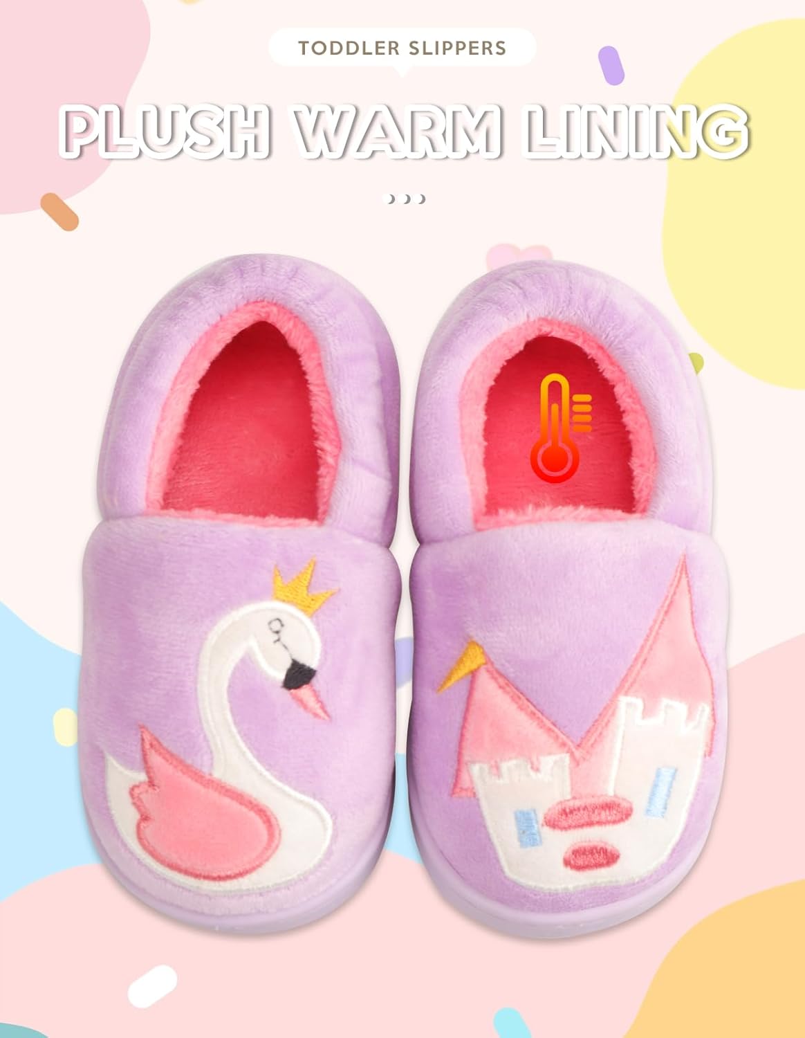 Toddler Slippers Boys Girls Little Kids House Slipper Cute Warm Soft Indoor Bedroom Shoes with Non-slip Sole - Image 3