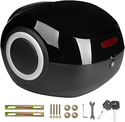 LIVRER Caja superior universal para motocicleta, 35 L, caja trasera, maletero, maletero, bloqueo superior, impermeable, para motocicleta,