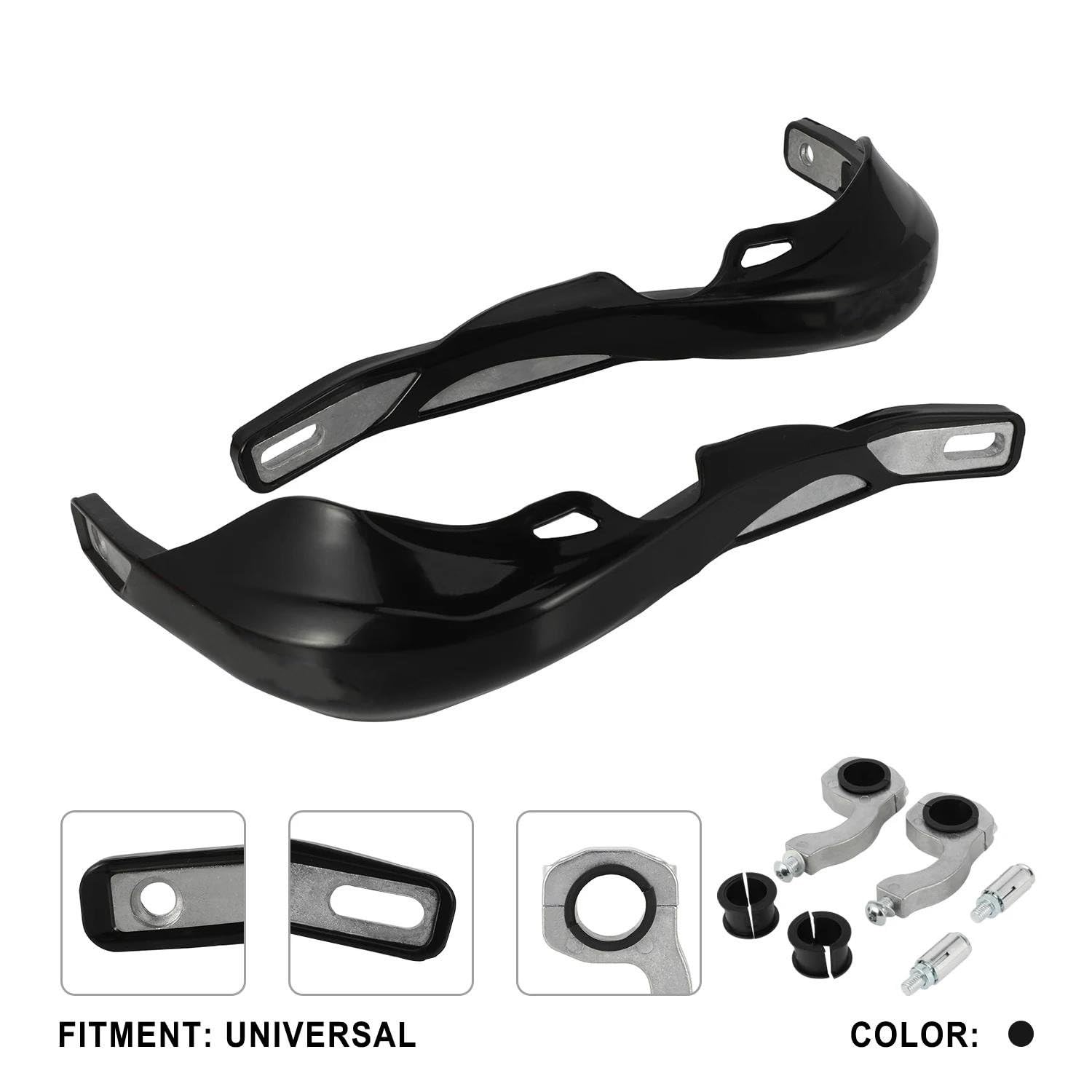 Paramani Per Moto Da 22 A 28 Mm Universale Per Husqvarna Ecc. La Maggior Parte Delle Moto Da Cross Ed Enduro(NERO)