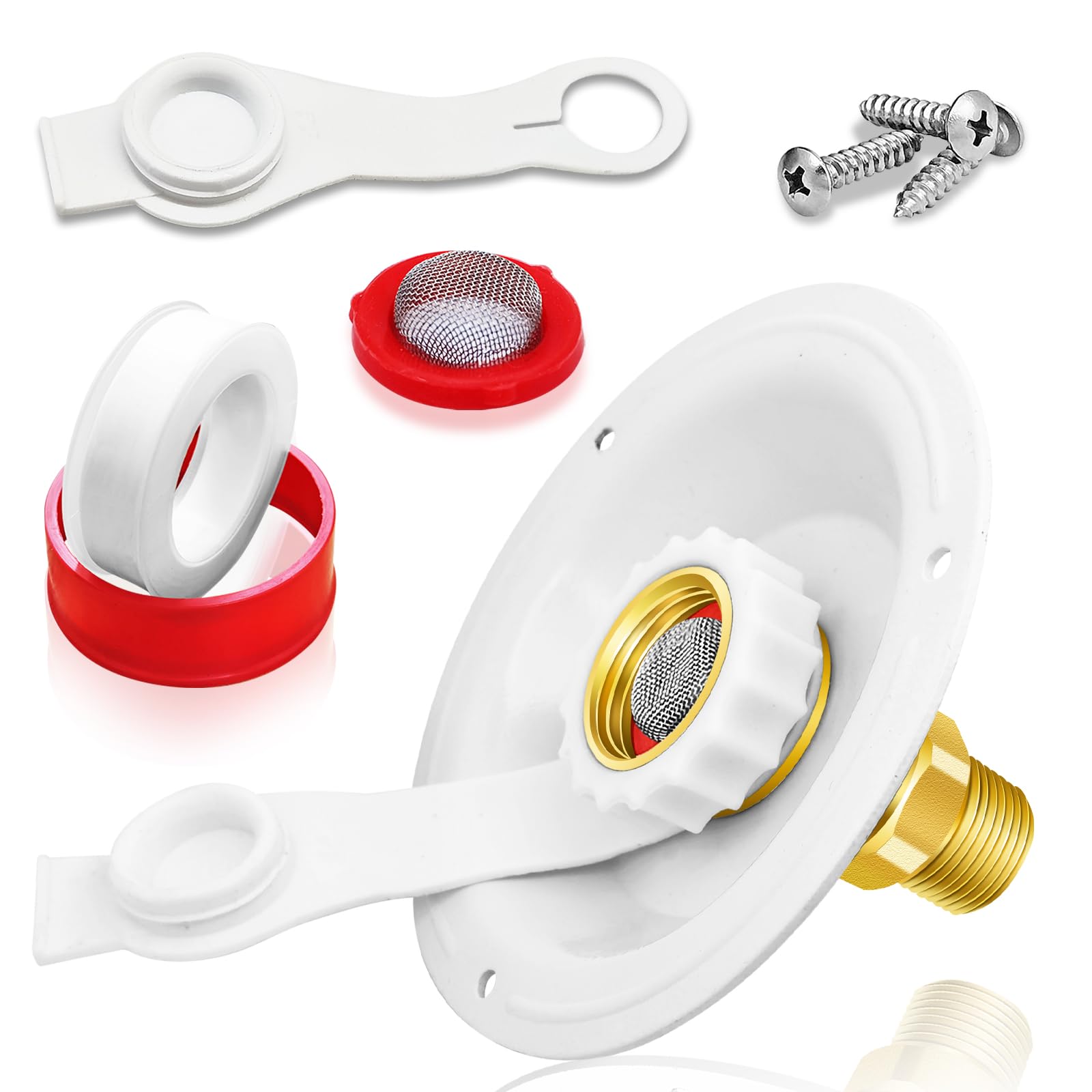 Buy RV City Water Check Valve 3/4 NH Female to 1/2 NPT Male Leadfree Brass RV Flush City Water