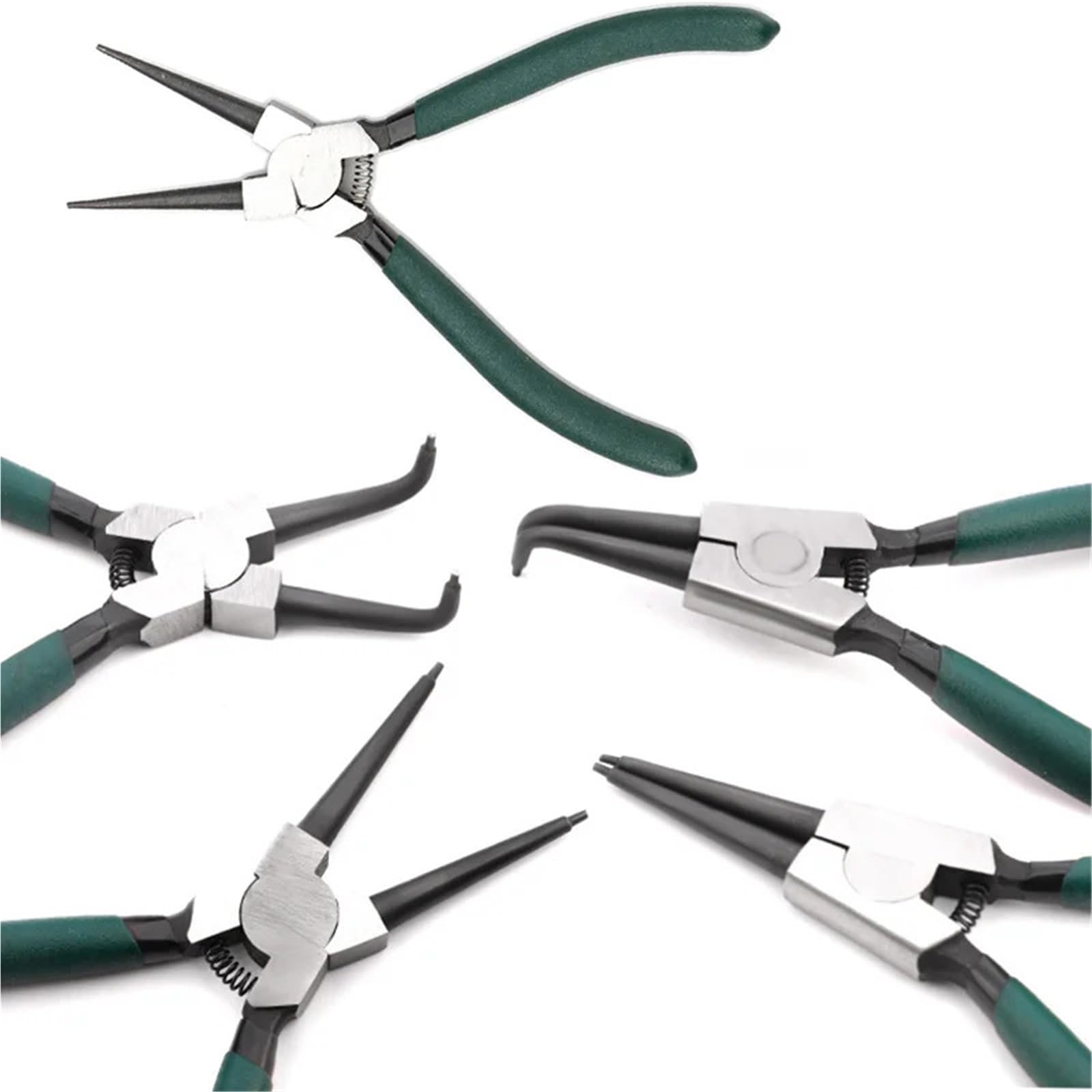 Set Di Pinze Set di pinze for anelli sicurezza da 4 pezzi, strumenti for la rimozione e molle, piegatubi for interni ed esterni