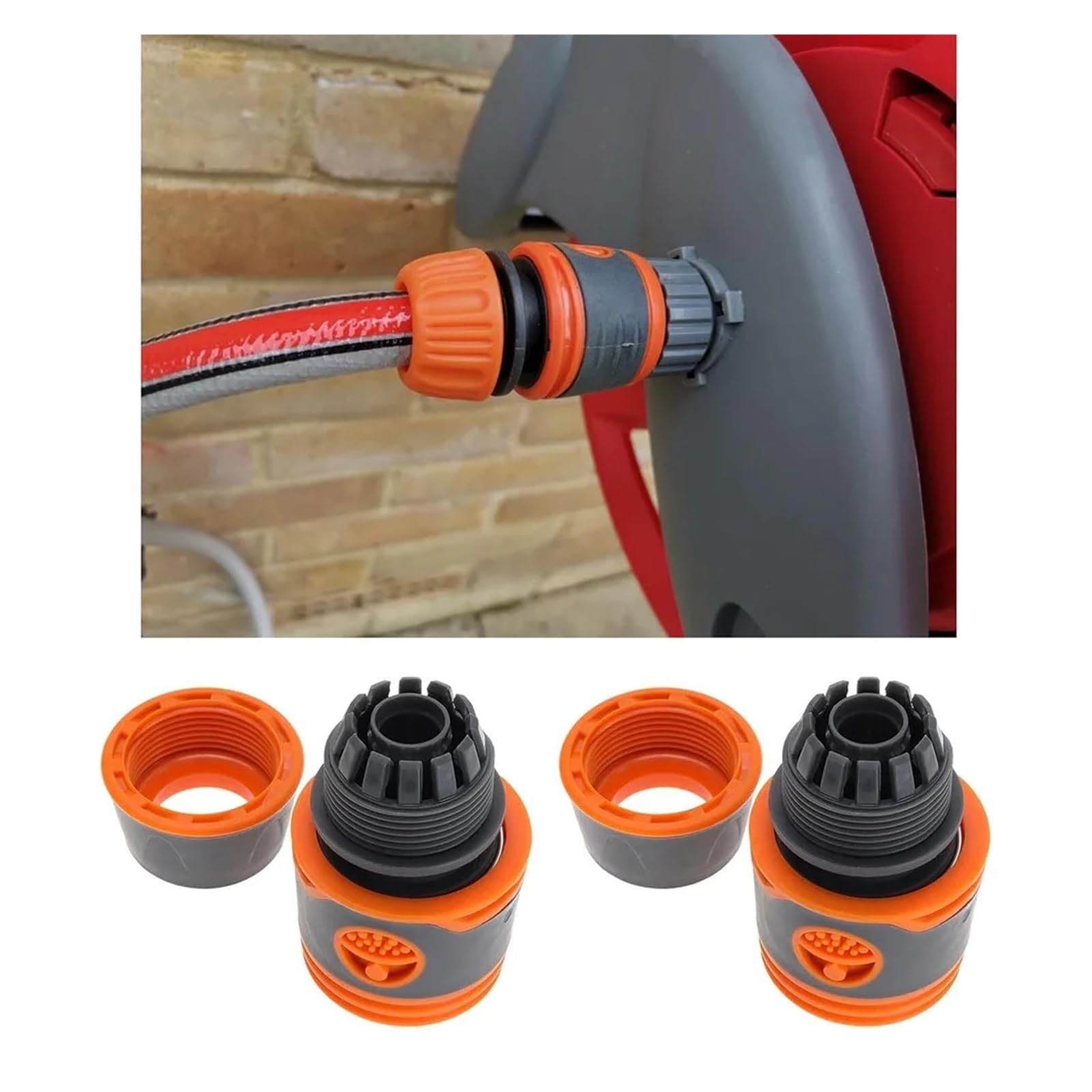 Accesorios for mangueras de jardín conexión rápida, adaptador 1/2 3/4, conector a prueba fugas, juntas reparación tubos riego, 1-30 Uds(A -4 points,20Pcs)