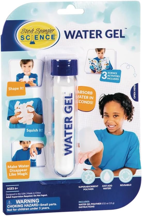 Water Gel Test Tube Kit, 0.52 oz. Test Tube – Sodium Polyacrylate Powder Science Kit for Kids, Teach and Learn About The Science of Polymers, Exciting Hands-On STEM Activity