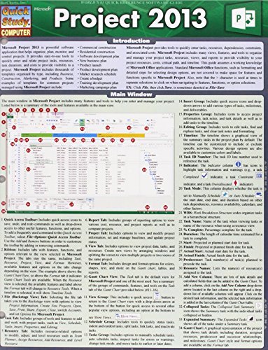 Microsoft Project 2013 (Quick Study Computer) by Inc. BarCharts (2014 ...