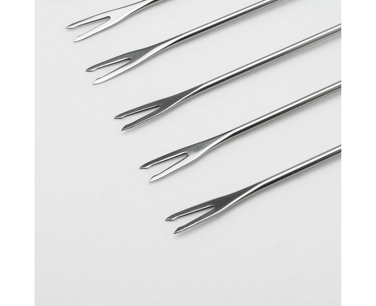 Xanewza Lot De 15 Fourchettes à Fondue En Acier Inoxydable - Poignée PP Antichaleur Pour Fromage, Chocolat, Viande Et Fruits