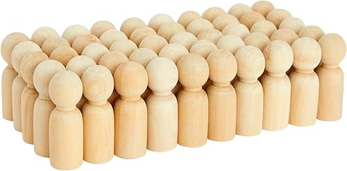 Miniatura 8 de Bright Creations Muñecas de clavijas para suministros de fabricación de muñecas, pintura y manualidades – Clavijas de madera para manualidades, sin