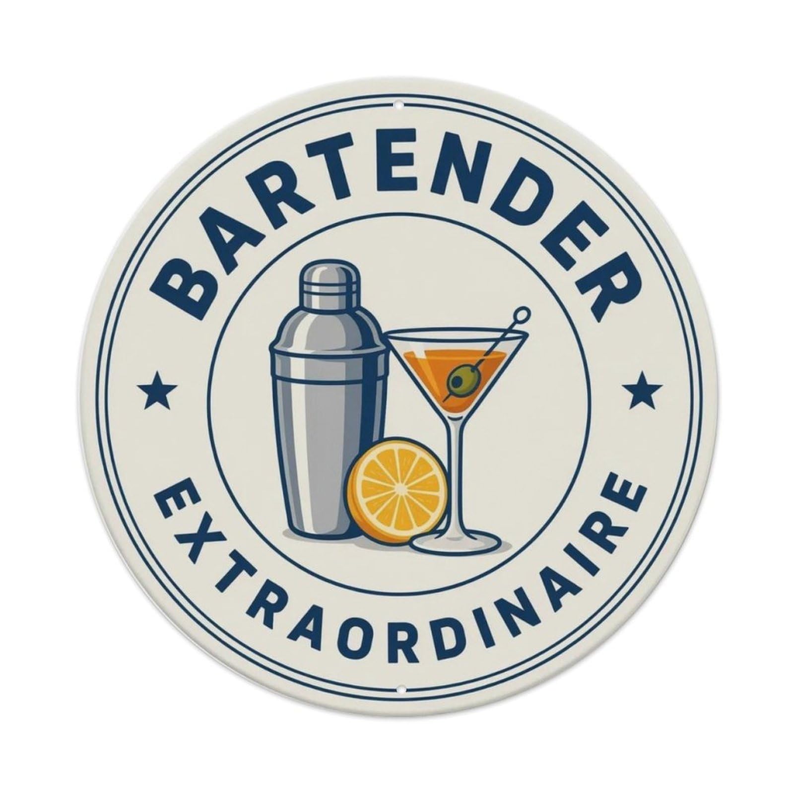 Bartender Extraordinaire Metal Tin Sign Plaque