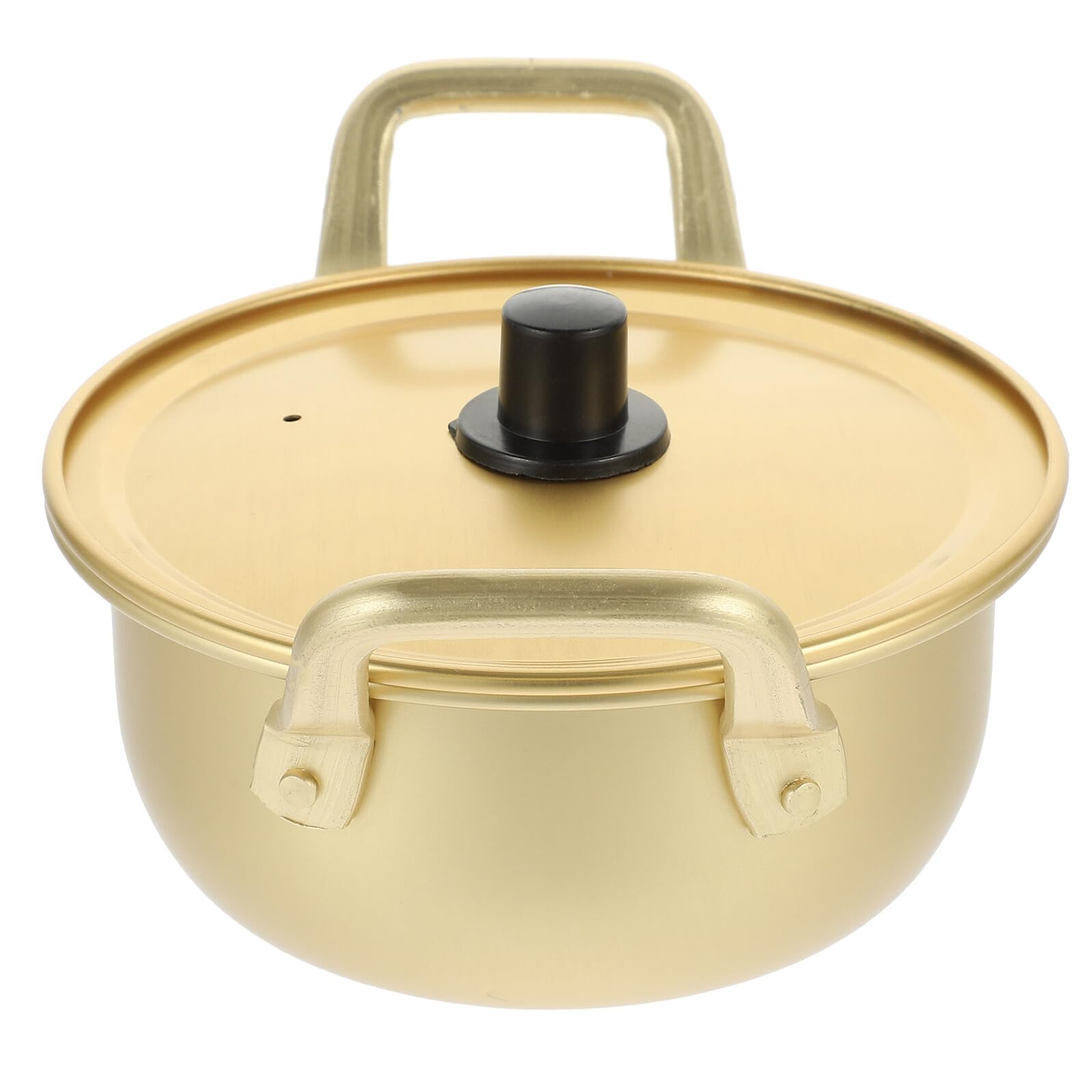Marmite à nouilles ramen Lurrose ustensile de cuisson aluminium avec couvercle double poignée