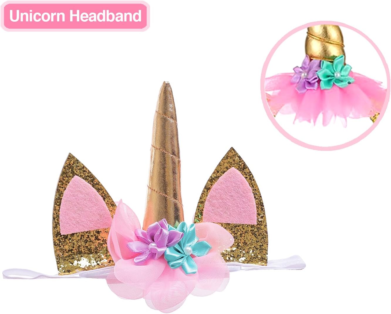 Tutu and Sian Unicorn Birthday Outfit for Girls - Shirt, Tutu Skirt Dress, Birthday Girl Crown, Hair Bow & Satin Sash (Cute, 3 Years) - Image 4