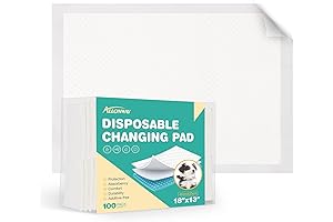 Small Dog Pee Pads, 18 x 13 Inches, 100 Pack for Housebreaking Training