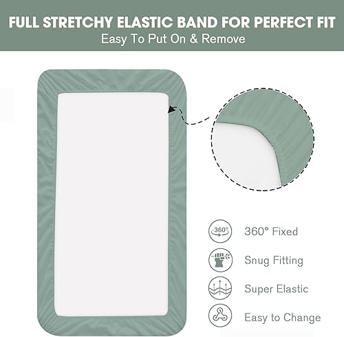 Miniatura 6 de Little Grape Land Juego de sábanas para cuna, 3 unidades, juego de sábanas para cuna estándar y colchón de niño pequeño, súper suaves y