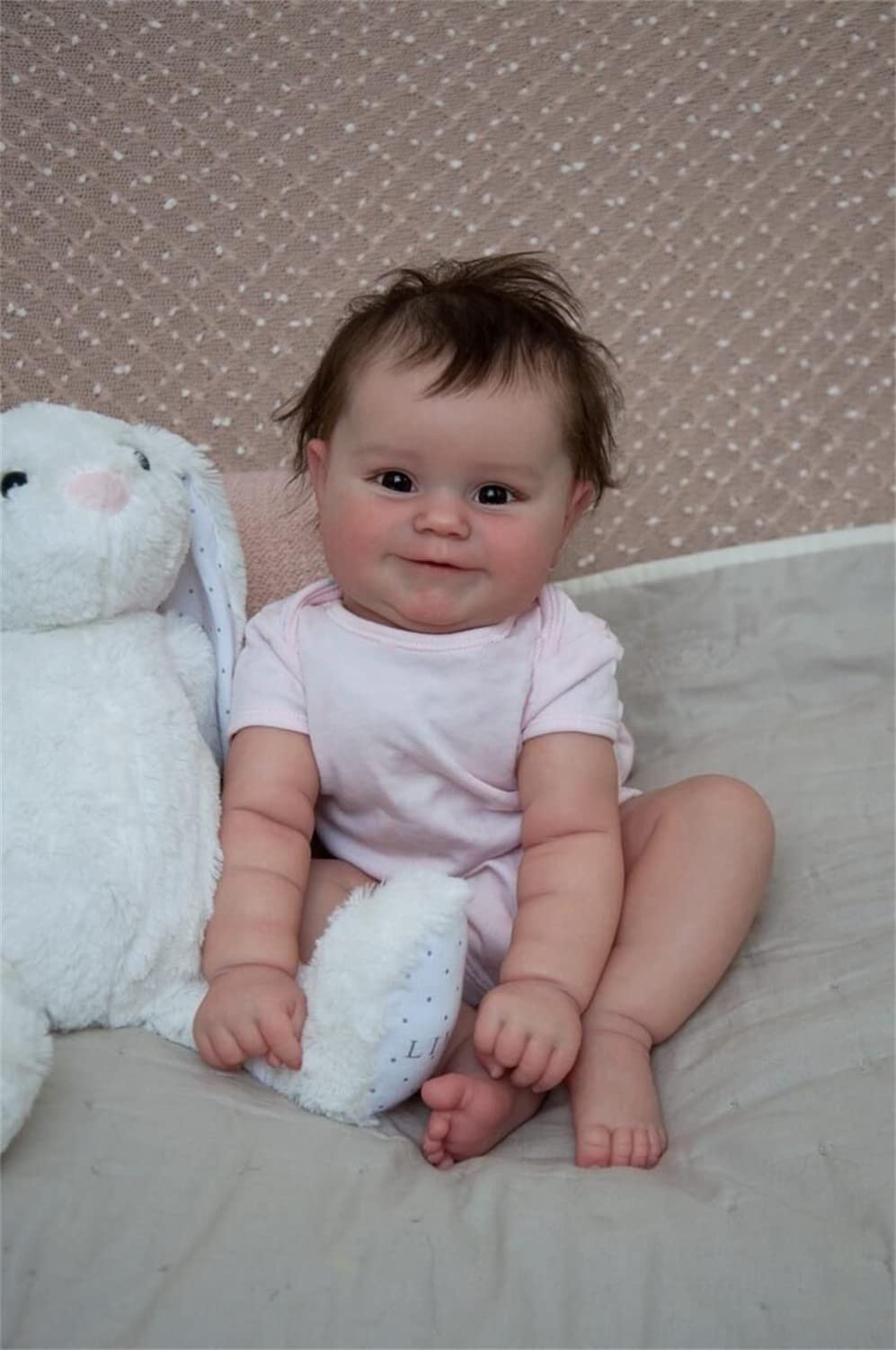 TMXK 20 inches Reborn Baby Doll Realistic Chubby Dolls Vinyl & Weighted Body