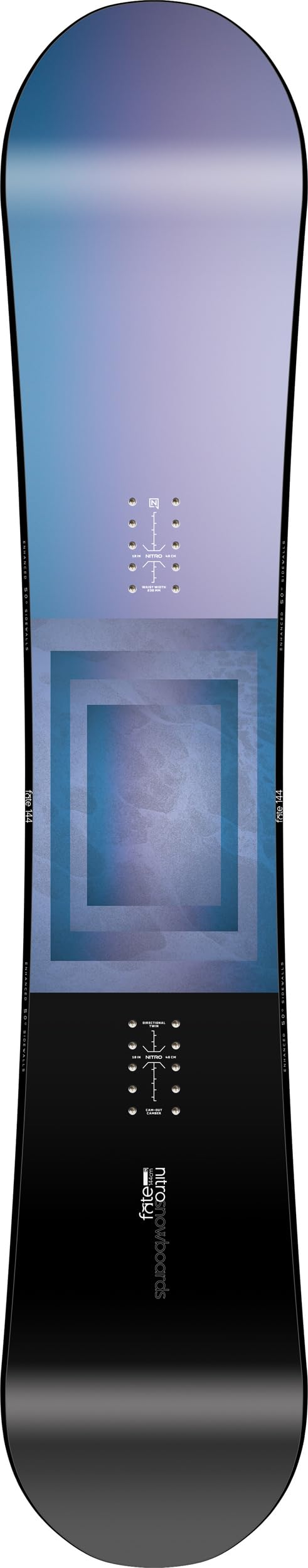 Nitro Snowboards Damen Fate Board Vielseitiges Girls All Mountain Directional Twin Cam-Out Camber