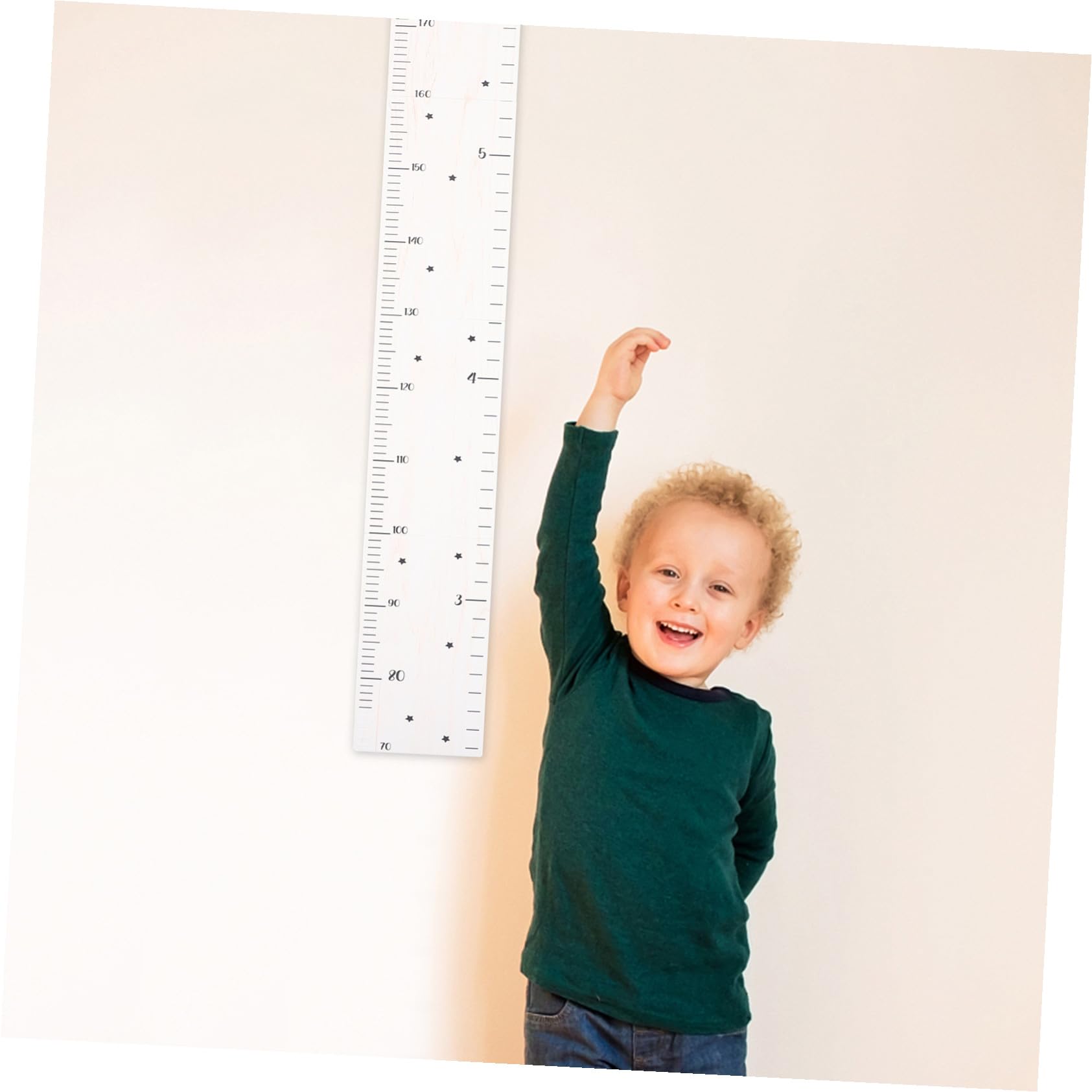 Medidor Altura Madera Gráfico Crecimiento para Decoración Pared Habitación Infantil Fácil Instalación Duradero Seguro Madera Natural