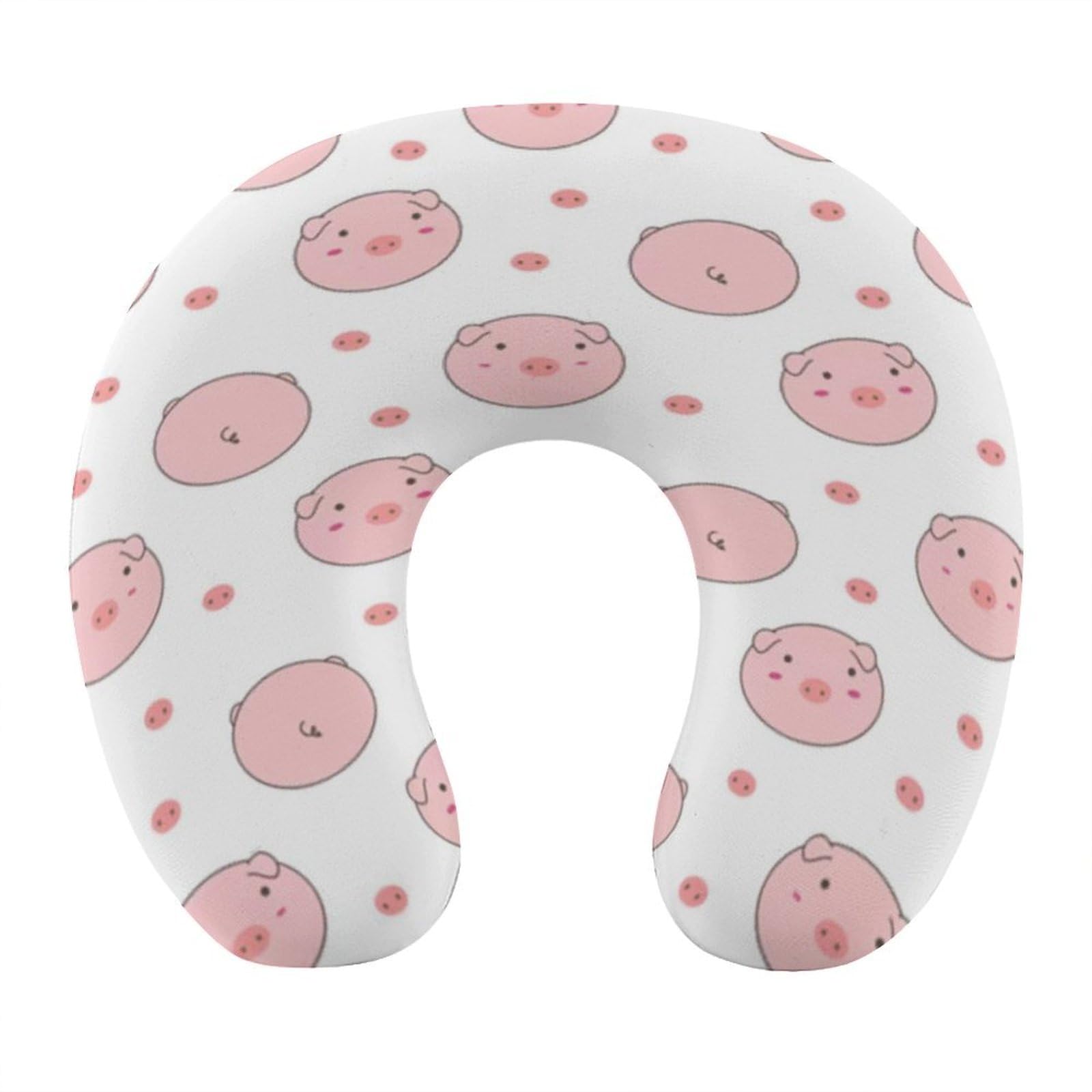 Adfgyerh Style Smiling U-Shaped Pillow，Memory Foam Pillow Core，Cushion ，Provide Neck Support ，Travel Pillow，Suitable For Airplanes, Cars, Homes, And Offices.