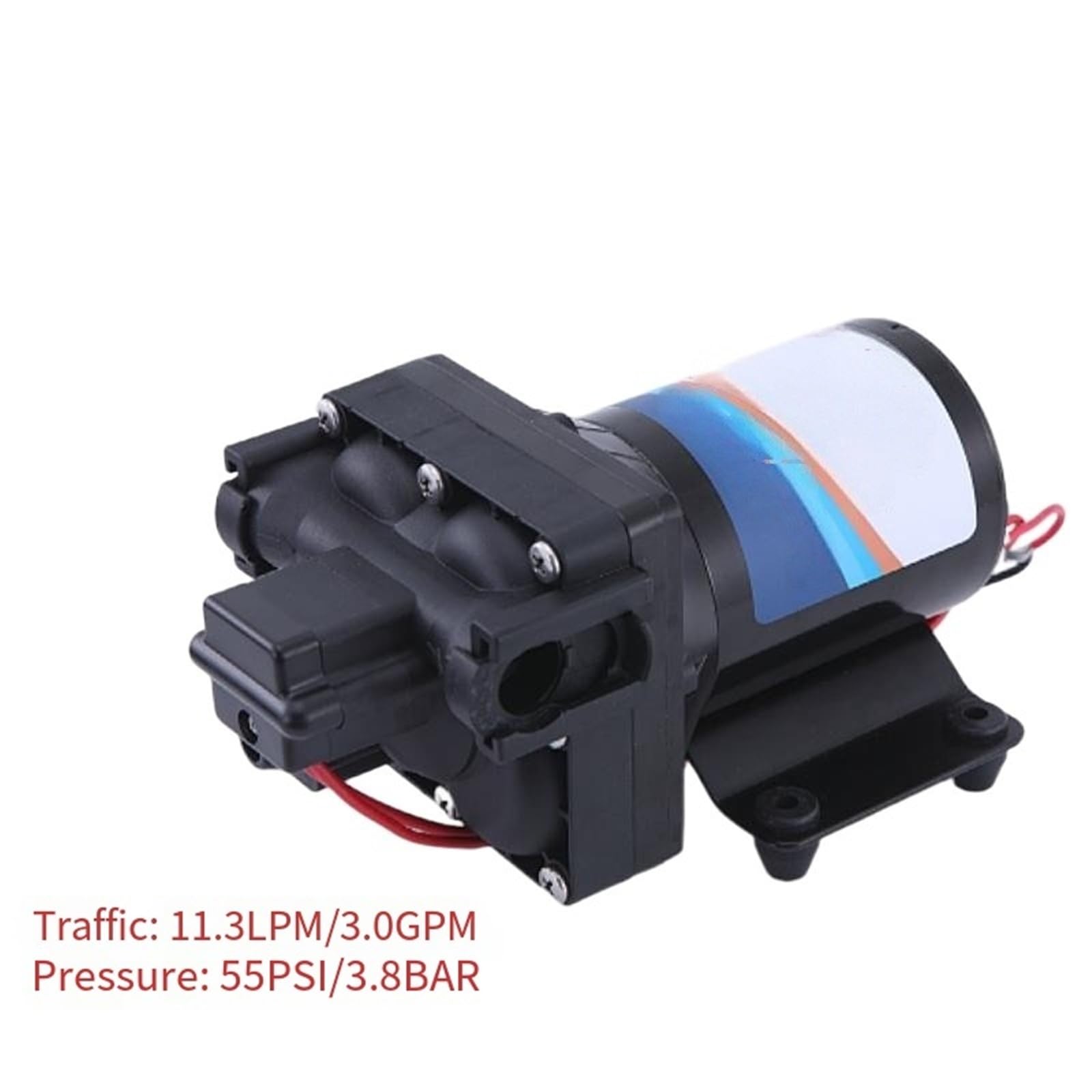 24V Stille Wasserpumpe 11,3L Yacht Booster 12V RV Wasserversorgung Sauberes Wasser Hochdruckpumpe Mini elektrische Membranpumpe,Robuste(24V)