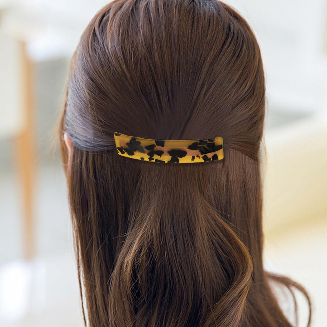 4 fermagli automatici per capelli, rettangolari, decorativi