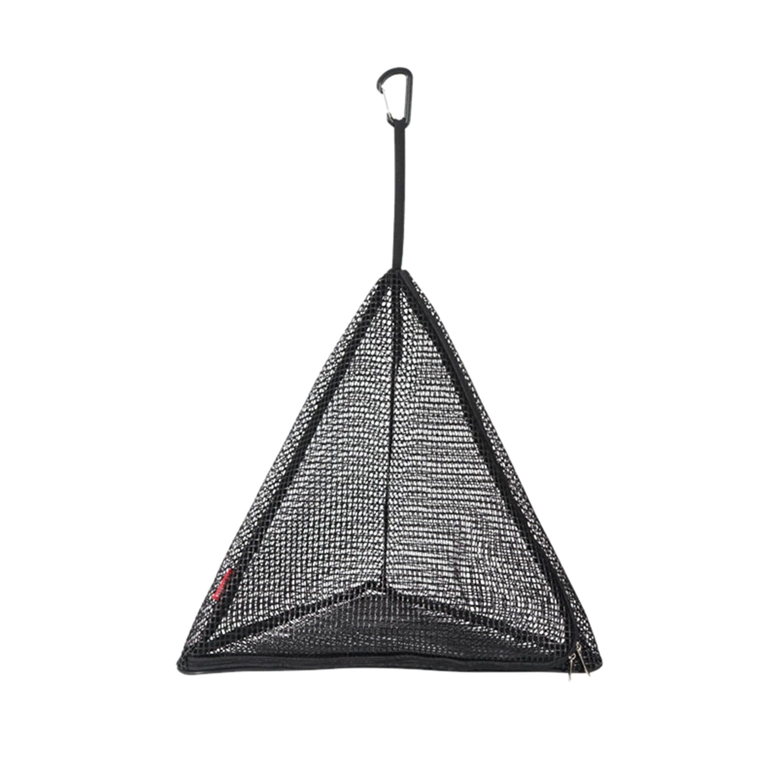 Outdoor Triangle Sun Net Collapsible Storage Net Camping Hanging Net Storage Basket PVC Hanging Net Bag Hiking Pack for Men (Black, One Size)