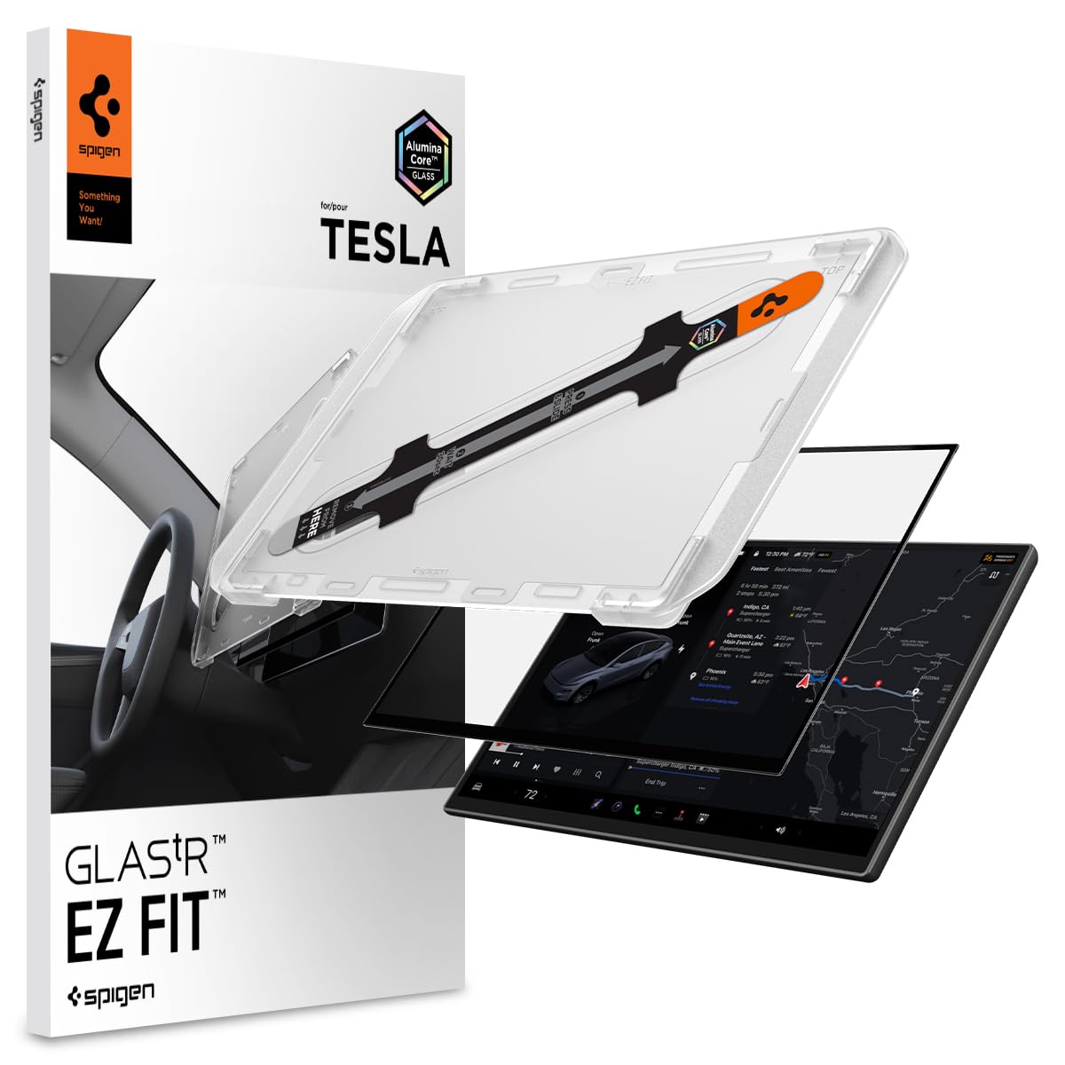 GlasTR EZ FIT Screen Protector Clear for Model Y (2026)