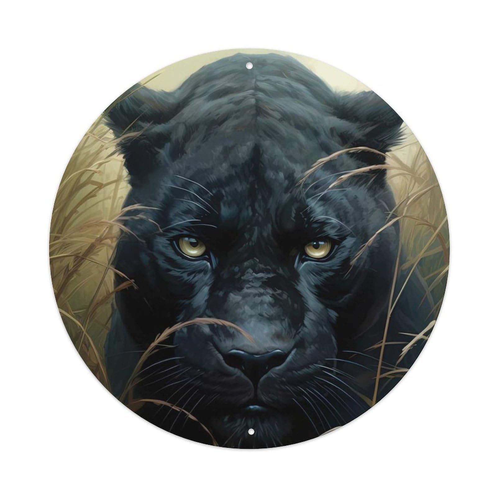 Animal Leopard in The Grassland Metal Tin Sign