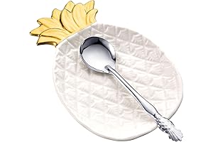2-Piece Pineapple Spoon Rest and Spoon Set: Charming Kitchen Decor